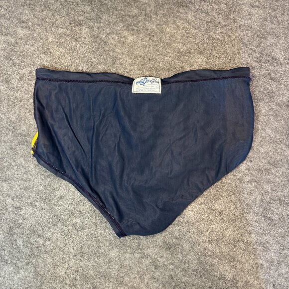 Vintage Dolfin Men’s Swim Brief – Navy with Yellow Accents size 32 - Picture 9 of 10